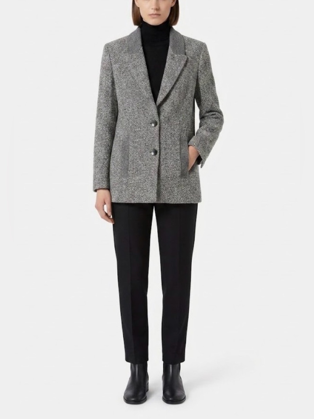 Vintage Valentino Miss V Wool Alpaca Tweed Blazer Size 6
